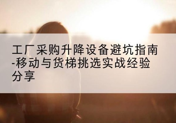 连南移动式升降机怎么选-工厂采购升降设备避坑指南-移动与货梯挑选实战经验分享