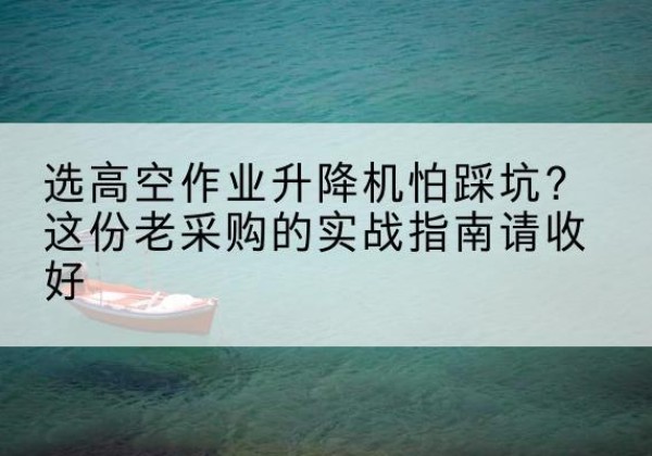 连南高空作业升降机厂家推荐-选高空作业升降机怕踩坑？这份老采购的实战指南请收好